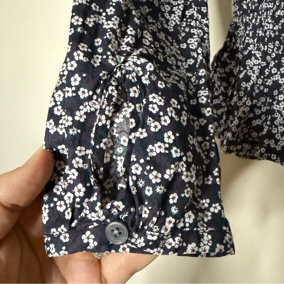 J. CREW X LIBERTY of LONDON Misti Valeria Boho Pintuck Floral Smocked Blouse - Picture 10 of 10